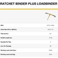thumbnail image 4 of 3/8"- 1/2" Ratchet Binder Plus Loadbinder, 2 Pack, Peerless Chain, #H5121-4258, 4 of 6