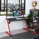 thumbnail image 3 of Escritorio Gamer HOMEMAKE FURNITURE Mesa de Computadora Estilo fresco Negro con Rojo, 3 of 7