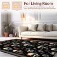 thumbnail image 2 of ODIKA 3'x5' Machine Washable Non-Slip Area Rug, Mysterious Geometric Charm Design High Traffic Rug, Black, 26476, 2 of 7