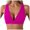 Hot Pink, variant on GEWSEY Women Triangle Bikini Tops Sexy V Neck Push Up Swimsuit Tops Color Block Bathing Suit Adjustable Straps Swim Top Red, S