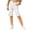 White, variant on Girls Linen Bermuda Shorts, Summer High Waist Straight Leg school Shorts Loose Solid Rolled Hem Beach Casual Shorts Khaki 5-6Y