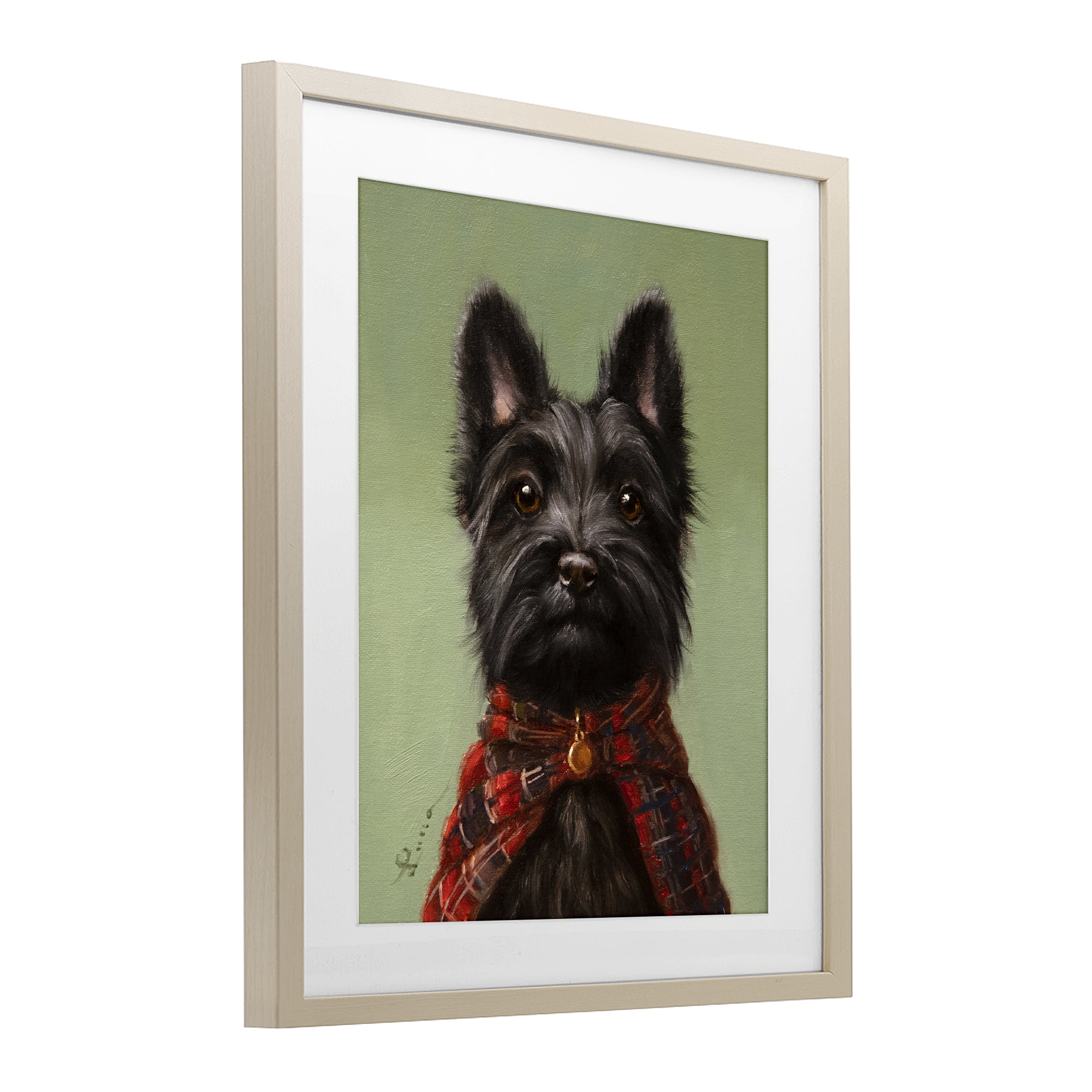 Stupell Industries The Scot Scottish Terrier Birch Framed Print Under Glass, design by Lucia Heffernan