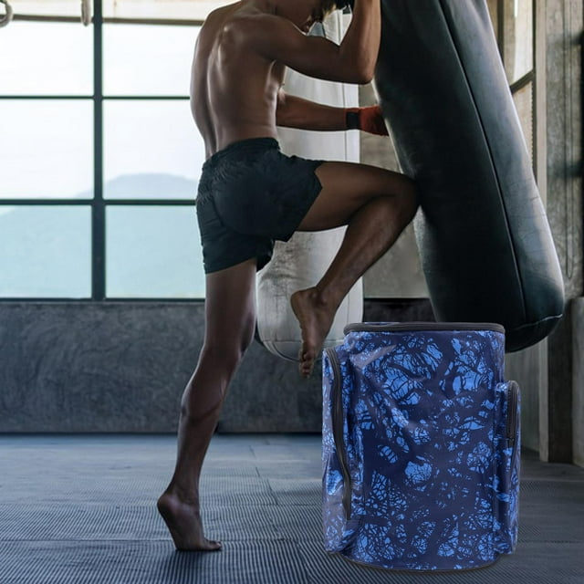 Mochila de Taekwondo Cola Bolsa impermeable de boxeo deportes gimnasio grande Azul