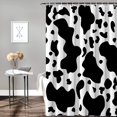 thumbnail image 3 of Luxury Fabric Shower Curtain, Brown Cowhide Cow Skin Look Cow Print 72x72inch, 3 of 5