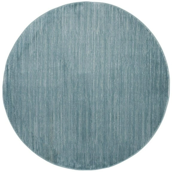 SAFAVIEH Vision Adrasteia Overdyed Solid Area Rug, Aqua, 4' x 4' Round