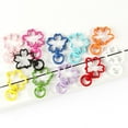 thumbnail image 2 of 6*34mm 10pcs/Lots Metal Flower Shape Hollow Keychain Split Key Ring Swivel Lobster Clasp Connector for Bag Belt Dog Mask Chains Random Color, 2 of 5