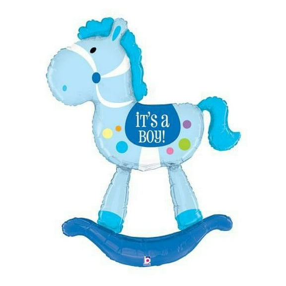 Betallic Rocking Horse Boy Shape Balloon, 5', Multicolor