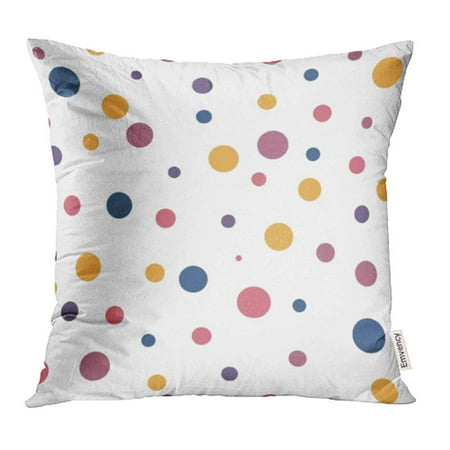 CMFUN Colorful Random Polka Dot Pattern Black Abstract Circle Color Cute Dotted Happy Pillowcase Cushion Cases 16x16 inch
