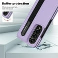 thumbnail image 5 of for Samsung Galaxy Z Fold4 Wallet Case with S Pen Holder, Double Magnetic Clasp with Kickstand Phone Case Cover with ID Card Slots for Samsung Galaxy Z Fold 4 SKB Purple, 5 of 18