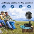 thumbnail image 6 of Belife X8 Portable Fan, 7200mAh Battery Powered Fan Rechargeable, Oscillating USB Desk Floor Fan with Remote, Foldable Telescopic Fan for Home Bedroom Sleeping Office Camping Travel, 7.7" (Black), 6 of 7