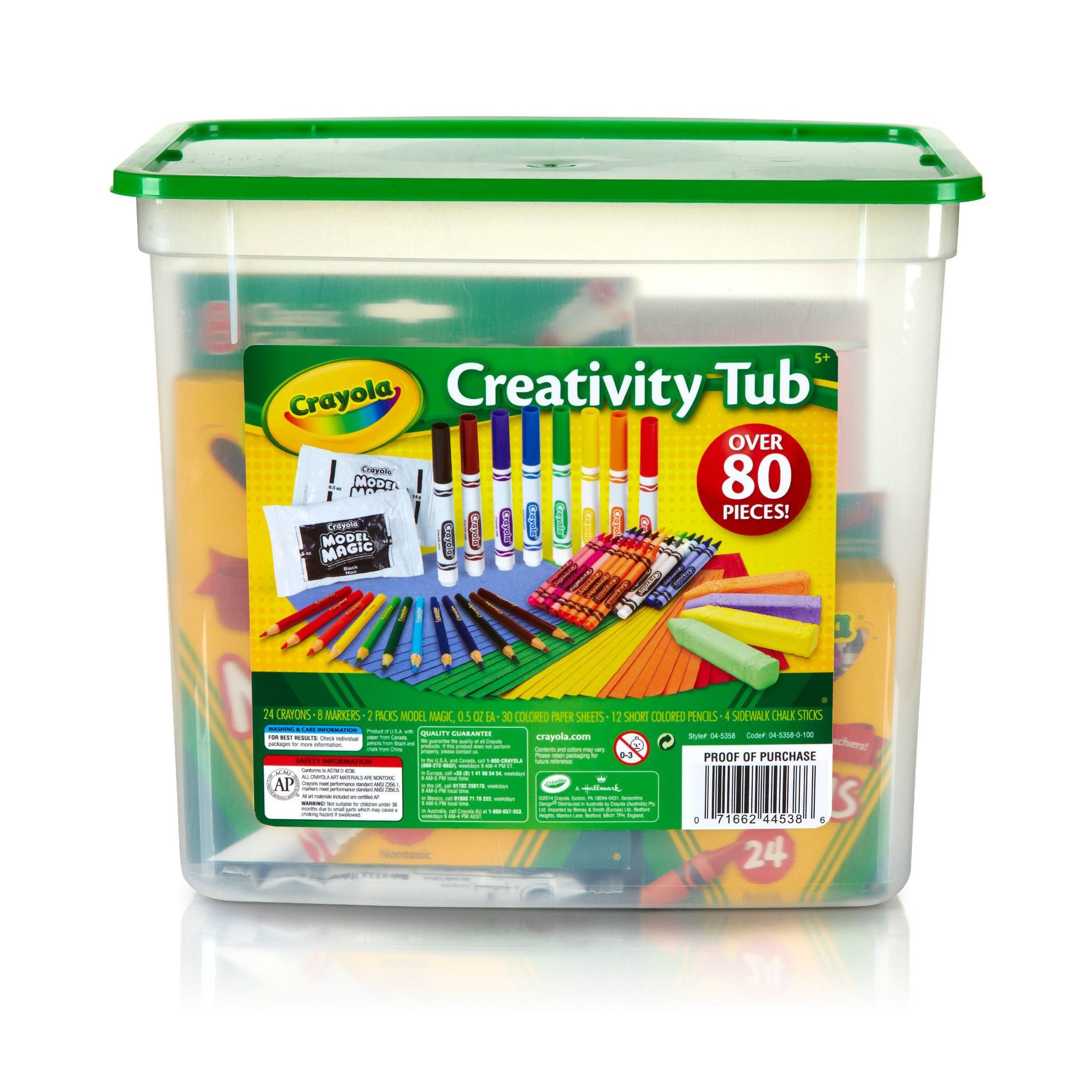 Crayola Creativity Tub Art Set, School Supplies, Ages 5+, 80 Pcs - image 5 of 8