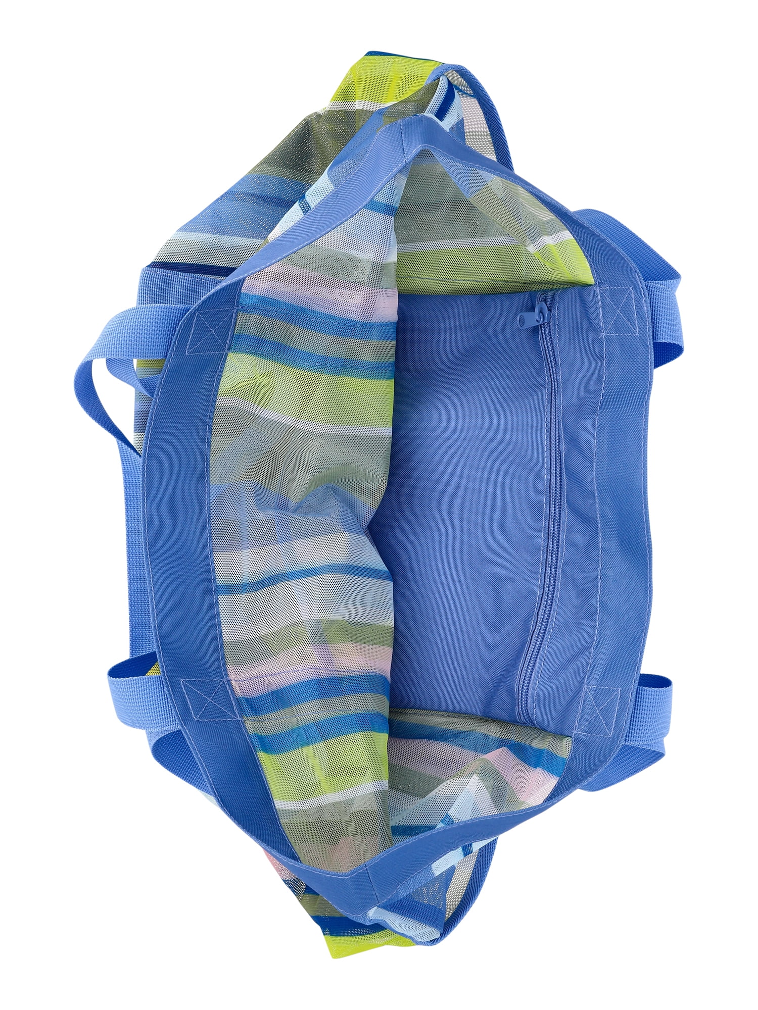 No Boundaries Women's Mesh Tote Bag, Multicolor Stripe