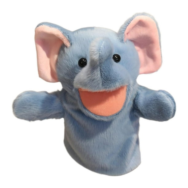 Marioneta de mano, juguete de animal, suave, para juegos de rol, peluche, títeres para contar cuentos elefante