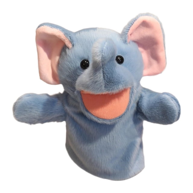 Marionetas de mano de peluche de animal para contar historias, herramienta de enseñanza realista, juguete de animal de peluche, guantes para enseñar, elefante