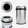 thumbnail image 2 of simplehuman 115 Liter / 30 Gallon Bullet Open Top Trash Can, Brushed Stainless Steel, 2 of 2