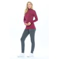 thumbnail image 4 of ACTIVE UNIFORMS Women's Long Sleeve Turtle-Neck T-Shirt Under Scrub (Burgundy, Large), 4 of 5