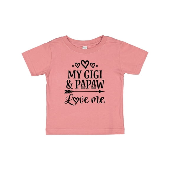 Inktastic Gigi and Papaw Love Me Granddaughter Girls Baby T-Shirt