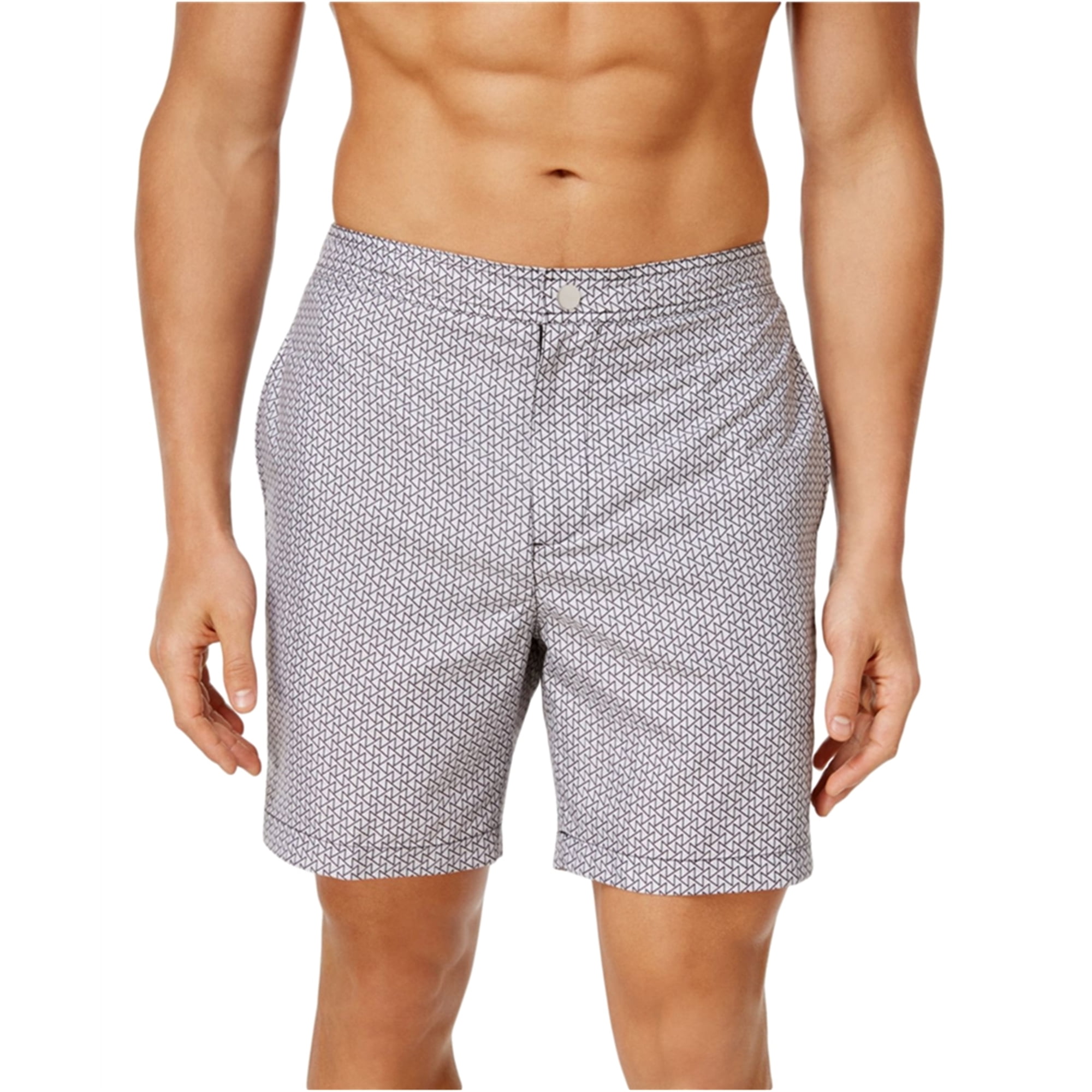 Calvin Klein Short de Bain Zig Zag pour Homme Gris Tres Grand