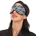thumbnail image 3 of IAUYY Sleep Mask, Super Soft Eye Masks with Adjustable Strap, Lightweight Comfortable Blindfold,Perfect Blocks Light for Men Women Orange Tropical Leaves, 3 of 7