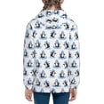 thumbnail image 6 of Pofeuu Skiing Penguin Funny Print Teenage Zipper Hoodie Sweatshirts Hooded Casual Jackets With Pocket For Boys Girls-Small, 6 of 6