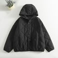 thumbnail image 2 of Xdegoge Lightweight Barn Jackets for Women Hooded Button Down Jacket Casual Quilted Padded Coat Fashion Fall Winter Loose Warm Coats with Pockets, 2 of 9