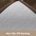 thumbnail image 6 of JAATOP Indoor Doormat 24"x 36", Dirt Trapping and Moisture Absorbent Entryway Rug with Non-Slip TPR Backing, Machine Washable, Brown, 6 of 8