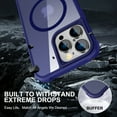 thumbnail image 4 of Case for iPhone 11,Decase Magnetic Translucent Shell,Support Wireless Charging & Magnetic Car Mount,Military Grade Drop Protection Matte Phone Cover,for iPhone 11 - darkblue, 4 of 6