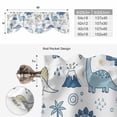 thumbnail image 6 of Tie Up Valance Curtain for Kitchen, Cute Dinosaurs Blue Geometric Rod Pocket Short Curtains Adjustable Tie-Up Shade Valances, Summer Beach Palm Tree Window Treatment for Bathroom Living Room Bedroom, 6 of 9