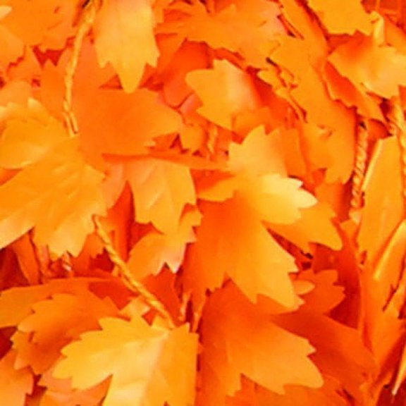 The Ribbon People Orange Fall Maple Wired Craft Ribbon Garland 1" x 108 Yards