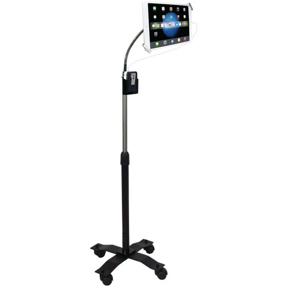 CTA Digital PAD-SCGS Compact Security Gooseneck Floor Stand with Lock and Key Security System for iPad/Tablet
