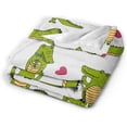thumbnail image 3 of Crocodile Blanket Super Cozy Soft Alligator Throw Blanket Warm Plush Crocodiles Stuff Fluffy Fleece Flannel Gift Blankets for Women Girls Boys Adults 80"X60", 3 of 6