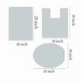 thumbnail image 3 of Gorgeous Home Linen #6 Bathroom Set Solid Color Gold Bath Rug, Contour Mat And Toilet Lid Cover Non Slip, 3 of 6