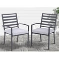 thumbnail image 2 of Belmont Home San Marino Ladder-Back Outdoor Dining Chairs in Black (Set of 2), 2 of 18
