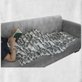 thumbnail image 6 of Cattle Soft Flannel Fleece Throw Blanket, Vintage Engraved Style Herd of Sheep and Lamb with Fur on White Background, Cozy Plush for Indoor and Outdoor Use, 50" x 70", Black and White, by Ambesonne, 6 of 6