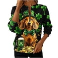 thumbnail image 3 of TaTaai Women St. Patrick's Day Print Long Sleeve Sweatshirt Fashion Loose Round Neck Casual Top Soft Comfortable for Daily Home Office Streetwear Gift, 3 of 5