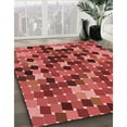 thumbnail image 3 of Ahgly Company Tapis Rond Lavable en Machine Intérieur Transitionnel Rouge, 8 Pieds Rond, 3 of 7