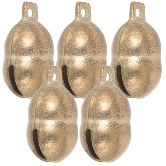 KONTONTY 5-Pack Yellow Collar Bell Charms for Dogs, Unique Pendant Accessories for Pet Collars and Bags