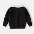thumbnail image 6 of Jalioing Girls Sweaters Fall Winter Collared Patchwork Sweater Tops Fashion Thermal Cable Knit Pullover 2-10 Years, 6 of 8