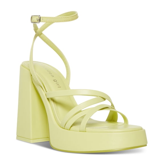 Madden Girl Aces Strappy Platform Dress Sa Lime Green 5.5M