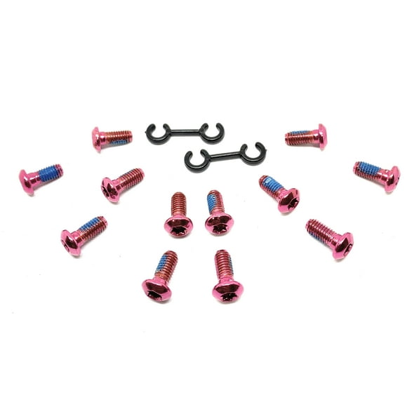 M5 Boulons en Alliage Taille M5 x 10mm T25 12 Pcs Rose Anti-Looseen Traité, pour Bouteilles d'Eau, rotors et Plus et Organiseur de Câbles à Chaque Commande. (2 Rose)
