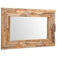 thumbnail image 6 of vidaXL Decorative Mirror Wall Mirror Framed Mirror Solid Teak Wood Rectangular, 6 of 17