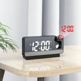 thumbnail image 3 of Reloj Despertador de ProyeccióN Digital LED Reloj Despertador ElectróNico con Proyector de Tiempo de ProyeccióN Dormitorio Reloj de Cabecera Negro, 3 of 5