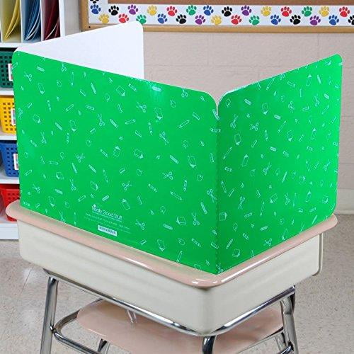 Study Carrel Reduces Distractions Keep Eyes from Wandering During Tests Really Good Stuff Large Privacy Shields for Student Desks Gloss Set of 12 Red with School Supplies Pattern Study Carrel Reduces Distractions Keep Eyes from Wandering During Tests Really Good Stuff Large Privacy Shields for Student Desks Gloss Set of 12 Red with School Supplies Pattern