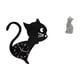 thumbnail image 5 of Reloj de pared de gato acrílico y estatua de gato de resina, figura decorativa moderna, escultura de animal de dibujos animados, adorno para sala de e, 5 of 8