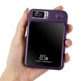 thumbnail image 3 of Moclever Portable Charger 2 in 1 Magnetic Wireless Power Bank 10000mAh PD20W Fast Charger MagSafe Wireless Battery Fit for IOS Phones IOS Phone 14 Series and More, Purple, 3 of 17