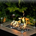 thumbnail image 3 of 35 lbs Gorgeous Reflective Fire Glass for Fire Pit Table, Decorative Gas Fireplace Glass Rocks, Black, 1/2 Inch, 3 of 8
