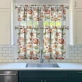 thumbnail image 3 of Vintage Floral Farmhouse Curtains 36 Inch Short - 3 Panel Boho Country Set with Rustic Wildflowers, Rod Pocket, 3 of 4