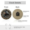 thumbnail image 3 of Wall Clock Decorative - Rustic Black Bird Print 2D Vintage Wall Clocks Battery Operated Silent Non-Ticking for Bedroom, Living Room, Kitchen, Office, Classroom, 10 Inch, 3 of 7