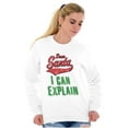 thumbnail image 4 of Funny Xmas Dear Santa I Can Explain Unisex Plus Fleece Graphic Sweatshirt Brisco Brands 2X, 4 of 5