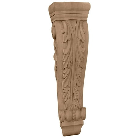Ekena Millwork 8 1/4"W x 4 3/4"D x 35"H Extra Large Farmingdale Acanthus Pilaster Corbel, Maple